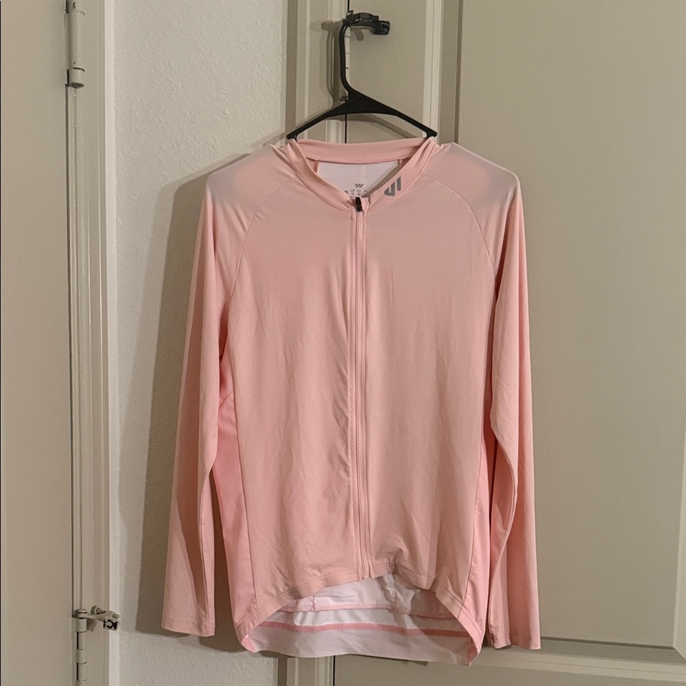 Women's Light Pink Zip-Up Hoodie
